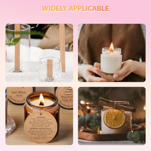 Cherry Wood Wicks – Long-Lasting Flame, 60 Candles per Pack (1.2 mm Thick) - Image 7