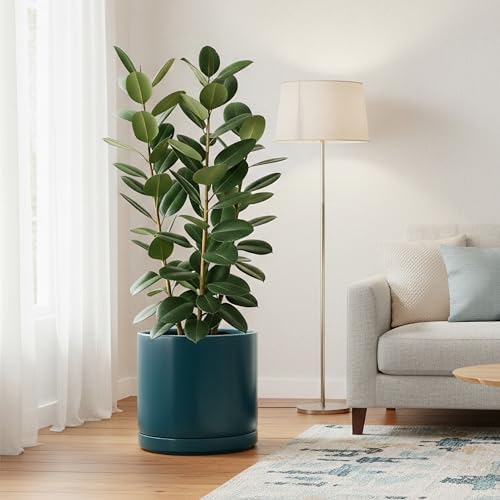 D'vine Dev 14 Inch Ceramic Planter Pot, Teal, 94-O-G-9 - Image 6