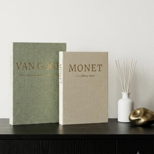 Neutral Linen Faux Decorative Books For Home Decor(Set of 2) - Image 6