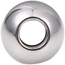 Stainless Steel Spacer Beads 6x5mm Round Loose Charm Caps Beads for DIY Jewelry Making 100pcs with 2.5mm Hole
