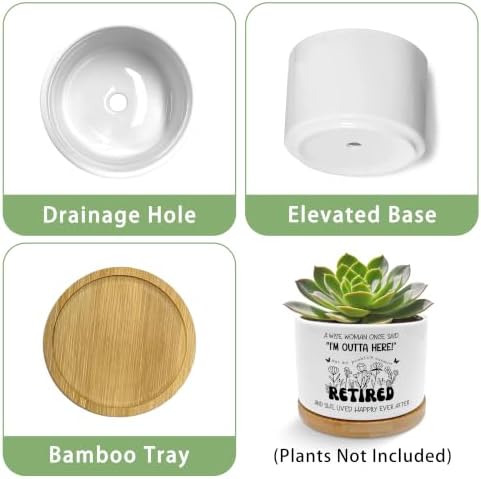 Retirement Gifts for Women Planter Pots - Image 6