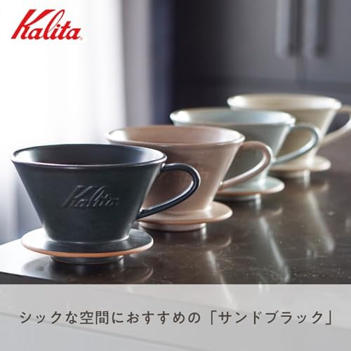 Kalita Coffee Dripper Mino Ware, High Heat Retention, Ceramic for 2 to 4 People, Sand Black, #02107 Wave Series, Made in Japan, Drip Equipment, For 2 People, For 4 Cups, Porcelain, Stylish, Outdoor - Image 4