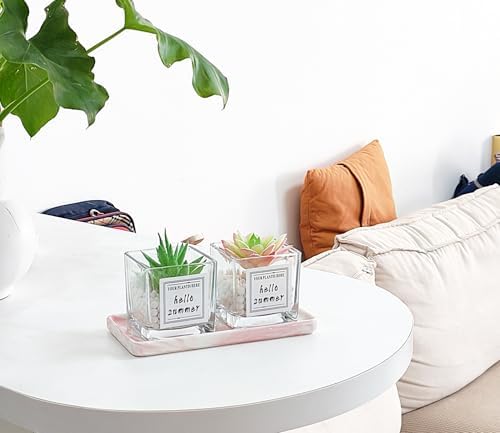 6.4" Porcelain Small Bathroom Narrow Mini Tray - Pink - Image 7