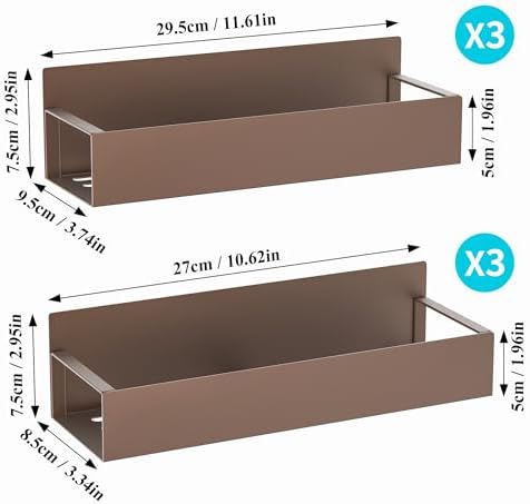 HuggieGems Metal Magnetic Spice Rack for Refrigerator Bronze, 6 Pack - Image 7