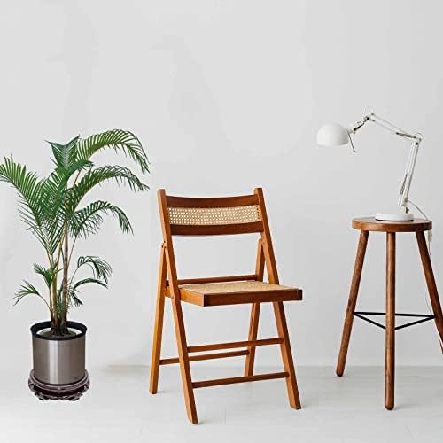 Oriental Furniture Wooden Display Stand Base Lotus Pedestal Vase Base Table Lamp Teapot Base Black Catalpa Furniture Stable Home Decoration Size3 (6.10x1.78in) - Image 5