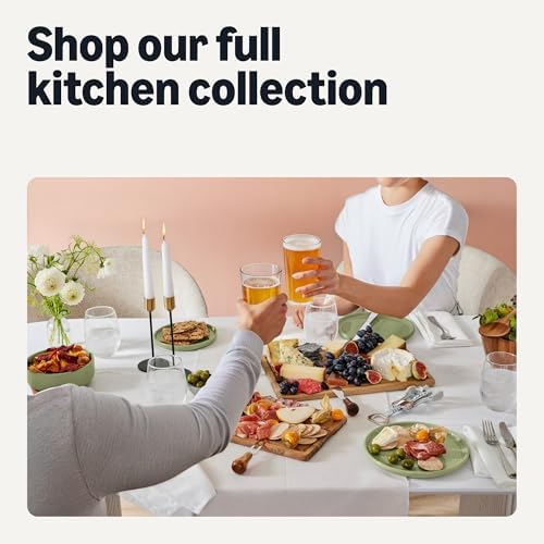 Amazon Basics Glazed Stoneware Dinner Plates, Ceramic 4-Piece Set, Microwave, Dishwasher and Freezer-Safe, 10.5 in., Olive - Image 6
