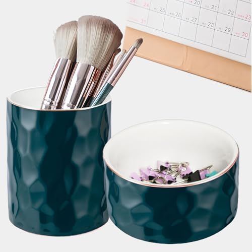 Concrete Desk Accessories Set, Pen Holder and Paperclip Holder for Office - Image 7