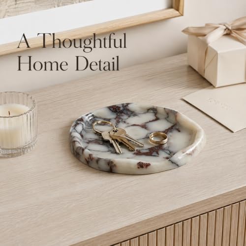 Natural Marble Vanity Tray, 7.78 x 7 in Organizer - Image 6