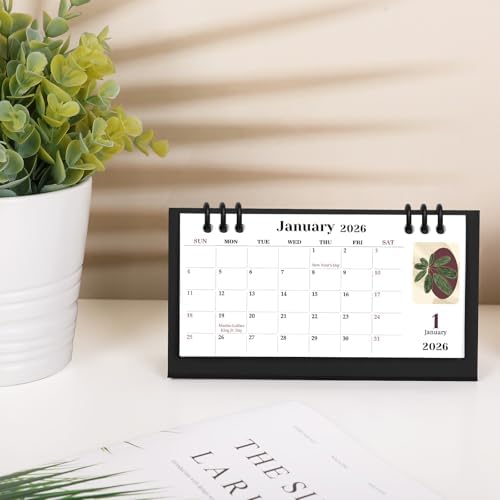 Small Desk Calendar 2026-2027, Desktop Calendar 18 Months - Runs From July 2026 Until Dec. 2027, Mini Standing Flip Calendar for Home, School and Office Supplies, 6.3" x 3.1" - Image 7