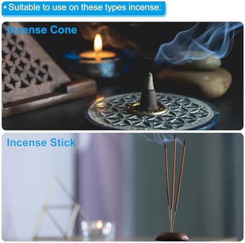 PATIKIL 2Pcs Brass Incense Cone Burner Stick Holder 0.8" Dia.0.4" Tall - Image 6