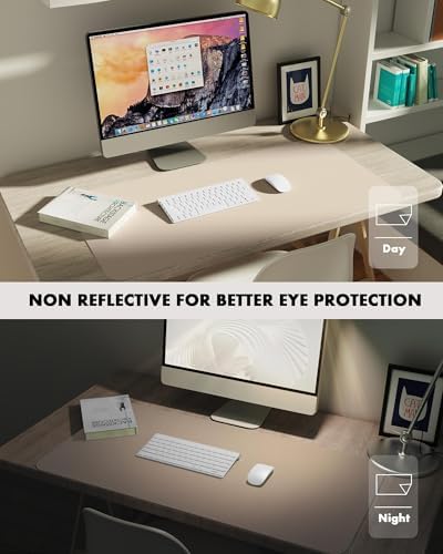 YSAGi Double-Sided Desk Pad, Leather Desk Mat, Eco Cork Desk Pad Protector, Large Mouse Pad for Desk, Waterproof Desk Blotter Pad, Desk Writing Pad for Office Work/Home (Beige/Cork,47.2" x 17") - Image 7