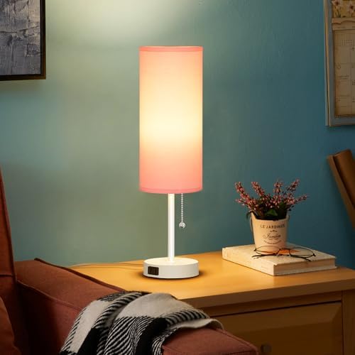 Dott Arts 18" Table Lamp for Bedroom, 3-Color Bedside Lamps with Pull Chain - Image 6