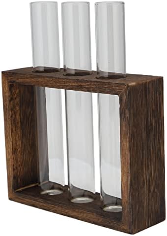 GLOGLOW Plant Propagation Station,Tiered Hydroponic Planters Pots with Wooden Stand and Glass Test Tubes, Home Decoration Vase and Gifts for Women Mom Plant Lovers Unique - Image 7