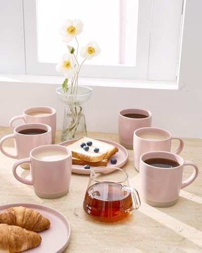famiware Coffee Mugs Set of 6, Milkyway 13 oz Ceramic Cup Set with Handle - Image 6