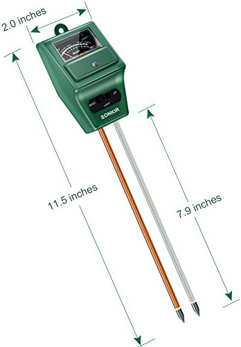 SONKIR Soil pH Meter, MS02 3-in-1 Soil Moisture/Light/pH Tester Gardening Tool Kits for Plant Care, Great for Garden, Lawn, Farm, Indoor & Outdoor Use (Green) - Image 6