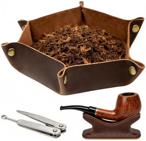 boshiho Valet Tray for Men, Leather Jewelry Catchall Key Phone Coin Box Change Caddy Bedside Storage Box (Chocolate) - Image 6