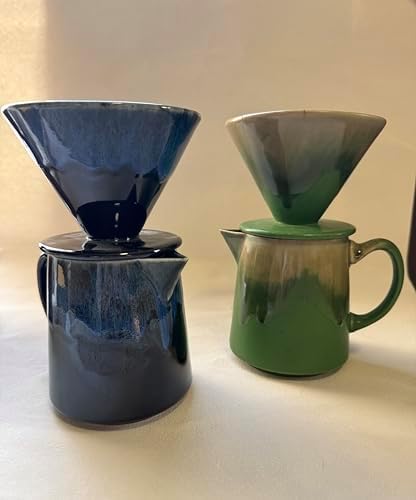 Gradient Glaze Ceramic Coffee Dripper & Server Set (Green) - Image 6