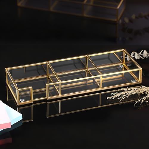 BTSKY Golden Glass 3 In 1 3x3 Inch Sticky Note Holder with Non-Slip Pads - Image 7
