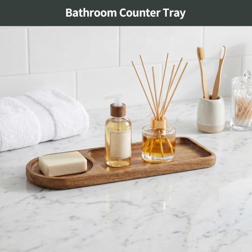 Small Wood Tray – Acacia Serving Platter Vanity Tray Mini Wooden Tray Decor - Image 7