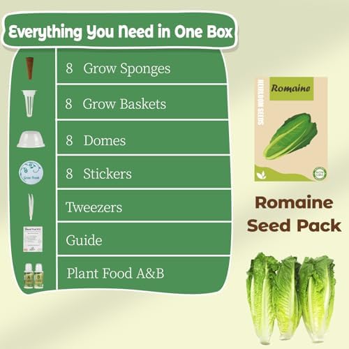 8-Pod Romaine Seed Pod Kit for Aerogarden, Includes Lettuce Seeds, Universal Hydroponic Pods Indoor Gardening Supplies (8-Pod) - Image 6