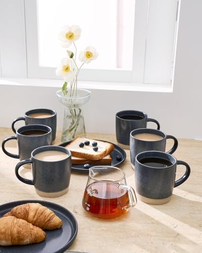 famiware Coffee Mugs Set of 6, Milkyway 13 oz Ceramic Cup Set with Handle - Image 6