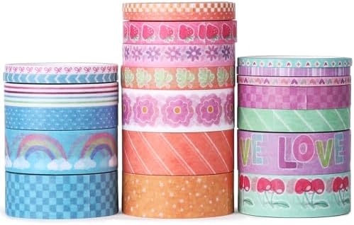 Mr. Pen- Washi Tape Set, 21 Rolls, Assorted Sizes, Pastel Bliss - Image 6