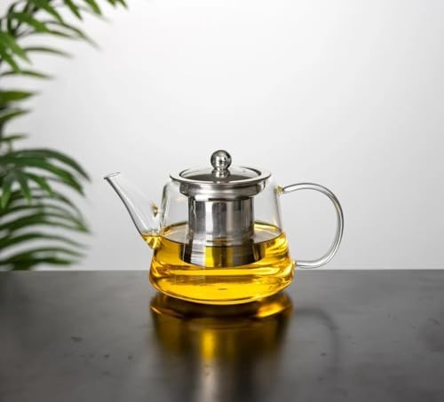 25oz (750ml) Borosilicate Glass Teapot with Removable Stainless Steel Infuser with Gift Box – Heat Resistant Clear Tea Pot for Loose Leaf, Herbal & Blooming Tea – Stovetop, Microwave & Dishwasher Safe - Image 7