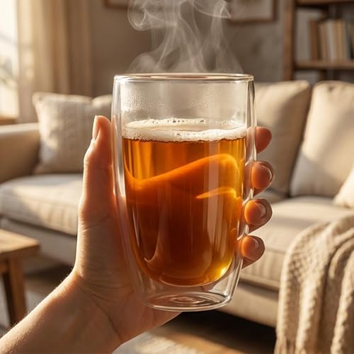 MESNEY 17 oz Double Wall Glass Coffee Mugs, Bulk Set of 48 - Image 6