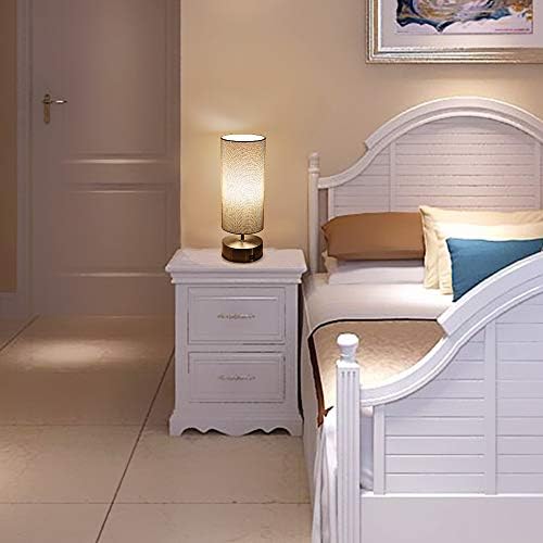 Haian Support 3-Way Dimmable Touch Control Table Lamp with USB Charging Port Set of 2,Modern Nightstand Bedside Desk Lamp with Grey Fabric Lampshade for Living Room,Bedroom,Study Room,LED Bulb Include - Image 7