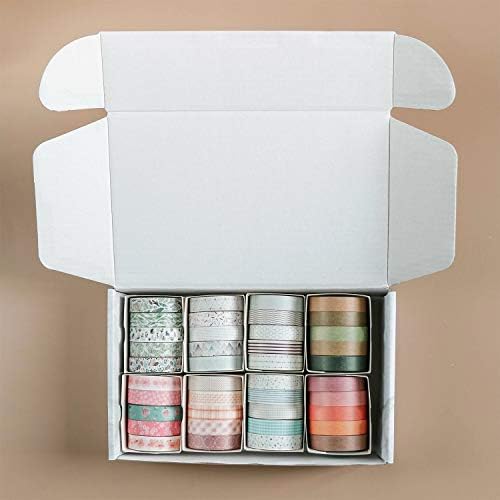 Knaid 40 Rolls of Slim Washi Tape Gift Box Set, Decorative Paper Tapes 10 mm Wide for Scrapbooking, DIY Arts and Crafts, Bullet Journal, Planner, Junk Journal, Notebooks (Pastel) - Image 7