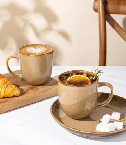 LERATIO Ceramic Coffee Mugs Set of 6,12oz Handmade Coffee Mugs Set - Image 6