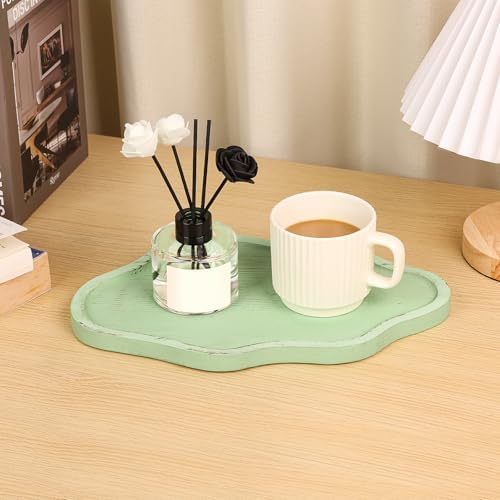Small Decorative Tray Wood Decorative Serving Tray for Candles Perfume, Cloud Wooden Jewelry Tray Trinket Dish, Wooden Trays for Coffee Table Home Decor - Image 6