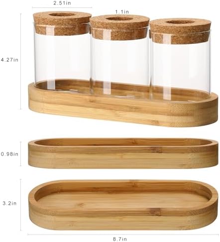 Plant Propagation Stations,3 Pcs Glass Vases with Wooden Stand &Lid - Image 7