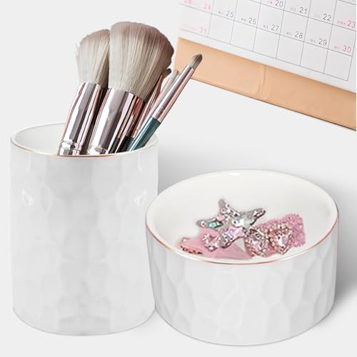 Concrete Desk Accessories Set, Pen Holder and Paperclip Holder for Office - Image 7