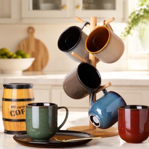LERATIO Ceramic Coffee Mugs Set of 6,12oz Handmade Coffee Mugs Set - Image 7
