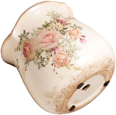 Ceramic Flower Vase, Rustic Farmhouse Vases & Planting Pots with Drainage - Image 7