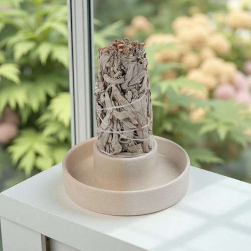 Sage Holder, Sage Burner, Smudge Bowl, Palo Santo Holder, Incense Holder, Incense Holder Bundle, Sage Holder for White Sage Bundle and Palo Santo (Sage Not Included) (White) - Image 7