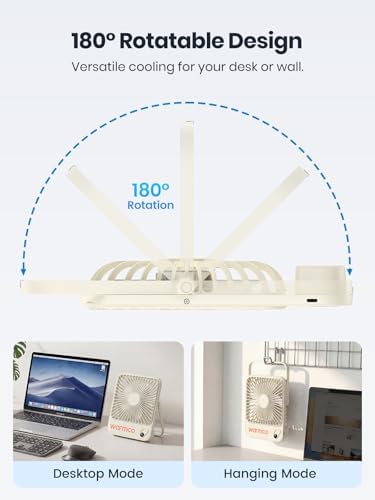Warmco D3 Portable Travel Fan 10000mAh, Ultra-Slim, 10-24H Battery Life - Image 6