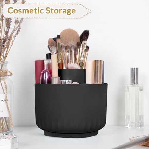 SKYDUE 360 Degree Rotating Pencil Pen Holder for Desk, Dual-Purpose Desk Organizer, Rotating Pencil Cup with 5 Slots, Office Supplies, Desk Decor for Office, School, Home - Image 6