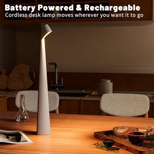 HAPYGI Cordless Rechargeable Reading Metal Table Lamp, 3-Level Brightness - Image 7