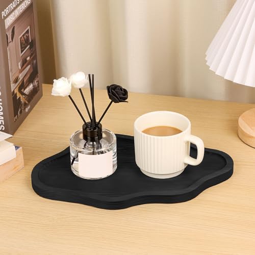 Small Decorative Tray Wood Decorative Serving Tray for Candles Perfume, Cloud Wooden Jewelry Tray Trinket Dish, Wooden Trays for Coffee Table Home Decor - Image 6