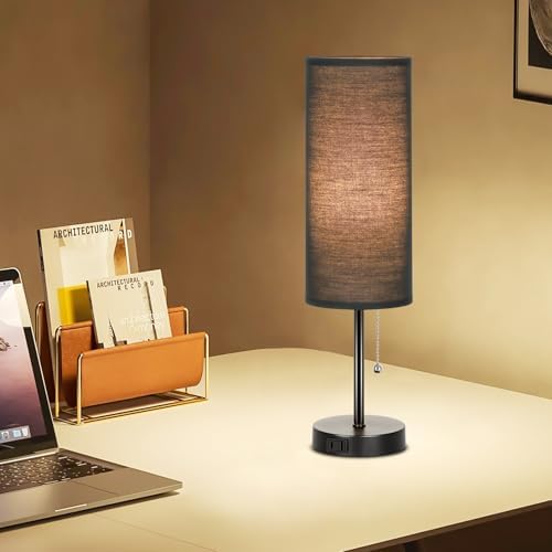 Dott Arts 18" Table Lamp for Bedroom, 3-Color Bedside Lamps with Pull Chain - Image 6
