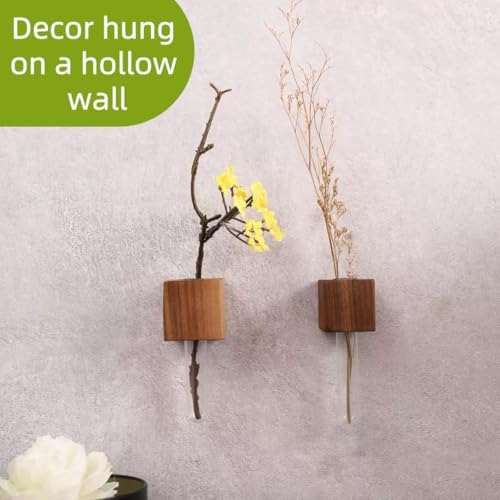 3PCS Mini Plant Propagation Station Set - for Window, Fridge, Wall, Office, Kitchen Decor, Home Plant Display,Inculd Glass Test Tube Vases Magnet and Adhesive Backed Wooden Holders - Image 6