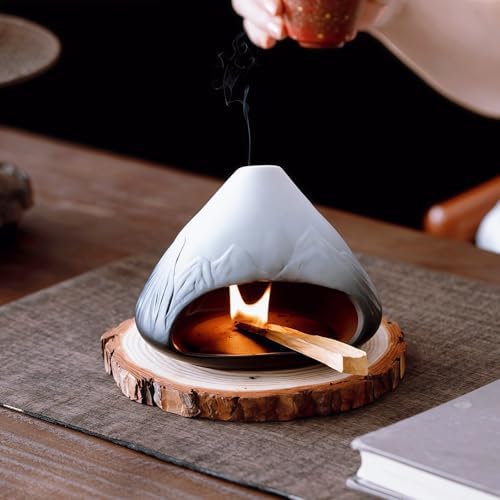 Handmade Ceramic Palo Santo Holder – Suitable for Burning Sage & Palo Santo - Mini Chimenea-Style Burner, an Incense Burner for Spiritual Meditation, Yoga or Home Decoration - Image 6