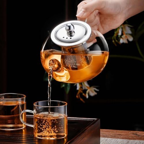 PARACITY Tea Pot for Stove, 20 oz Stovetop Clear Glass Teapot with Infuser - Image 6