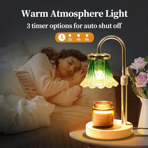 GEEZO Fragrance Candle Warmer Lamp,Electric Candle Warmer with Timer & Dimmer,Mom Christmas Birthday Gifts for Women, House Warming Gifts New Home Bedroom Decor - Image 6