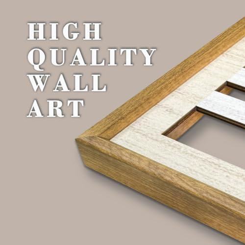IARTTOP Large Boho Mid-Century Modern Wood Wall Art 16x32 Inch Framed Green Abstract Leaf Wooden Wall Decor Bohemian Minimalist Geometric Wall Art Decor for Bedroom Living Room Office Set of 3 - Image 6