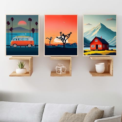8 Pack (8x10) Pre Drawn Canvas Boards for Painting for Adults, Sip and Paint Party Supplies Canvas Painting Set, Beginner Favor, (Landscape) - Image 5