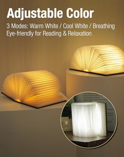 5.7 in Wooden Book Lamp, Book Lovers Gifts,Teacher Appreciation Gifts - Image 7