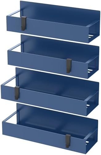 HuggieGems Metal Magnetic Spice Rack for Refrigerator Royal Blue, 4 Pack - Image 6